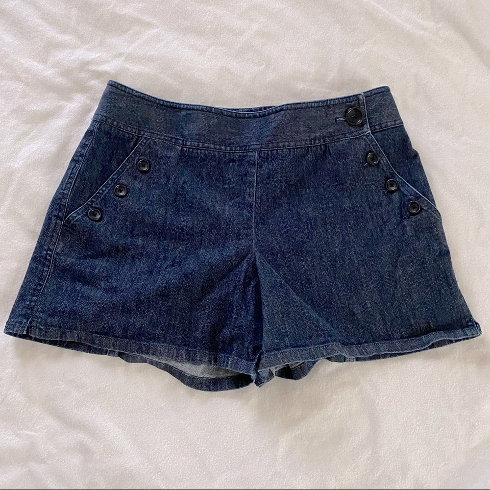 Ann Taylor Side Button Sailor Style Shorts